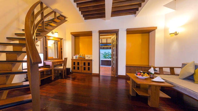 房型内部设施图片参考，如无边泳池与电视及音响， 高级沙滩别墅-Superior Beach Villas maldievs(班度士岛|班多士 Bandos islands) 